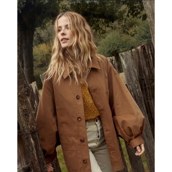 Doen Jackets & Coats Den Carmel Jacket In Bark Poshmark